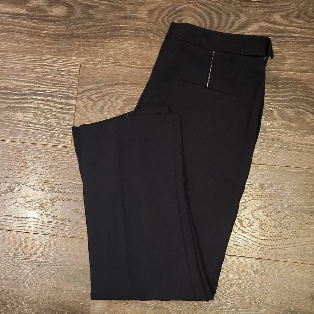 ❤️ ZARA HIGH RISE STRAIGHT CONTRAST TOPSTITCH PANTS, LARGE - Picture 9 of 9